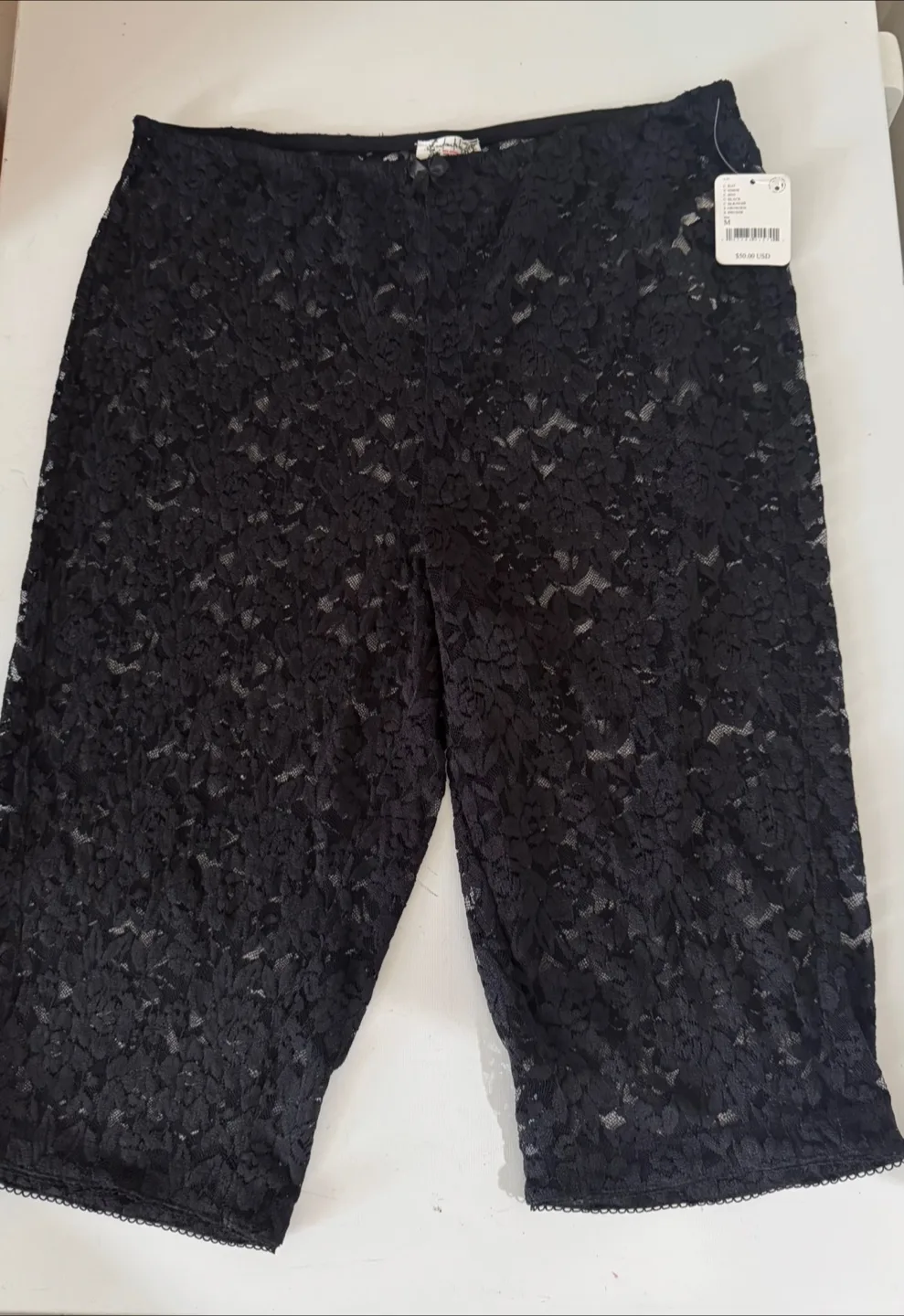 🇨🇦🍁Free People Black Lace Shorts - Size M thumbnail