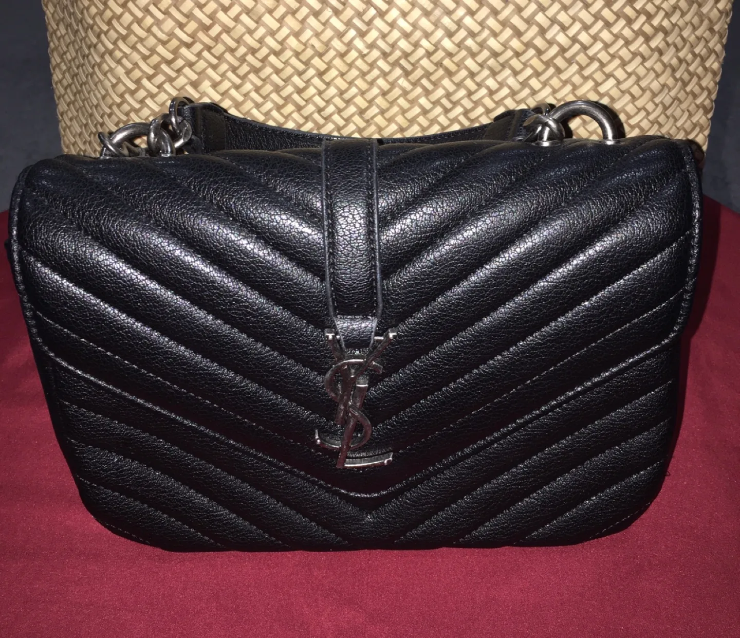 Saint Laurent Black Leather Handbag thumbnail