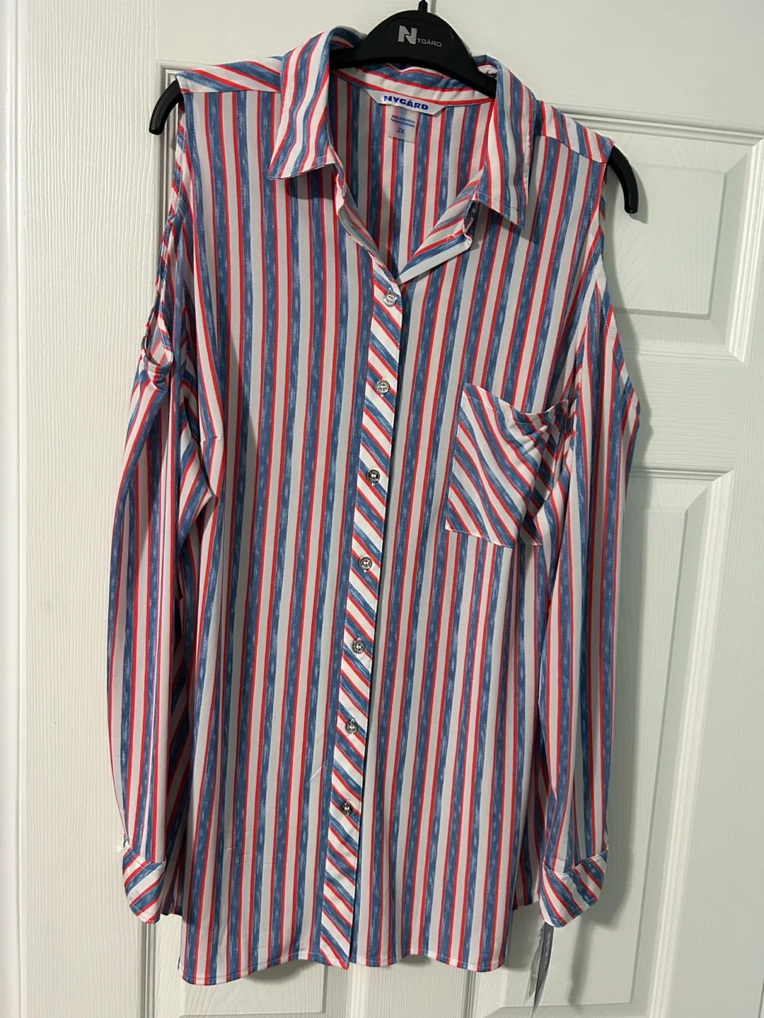 NEW Striped Blouse - Size 2X thumbnail
