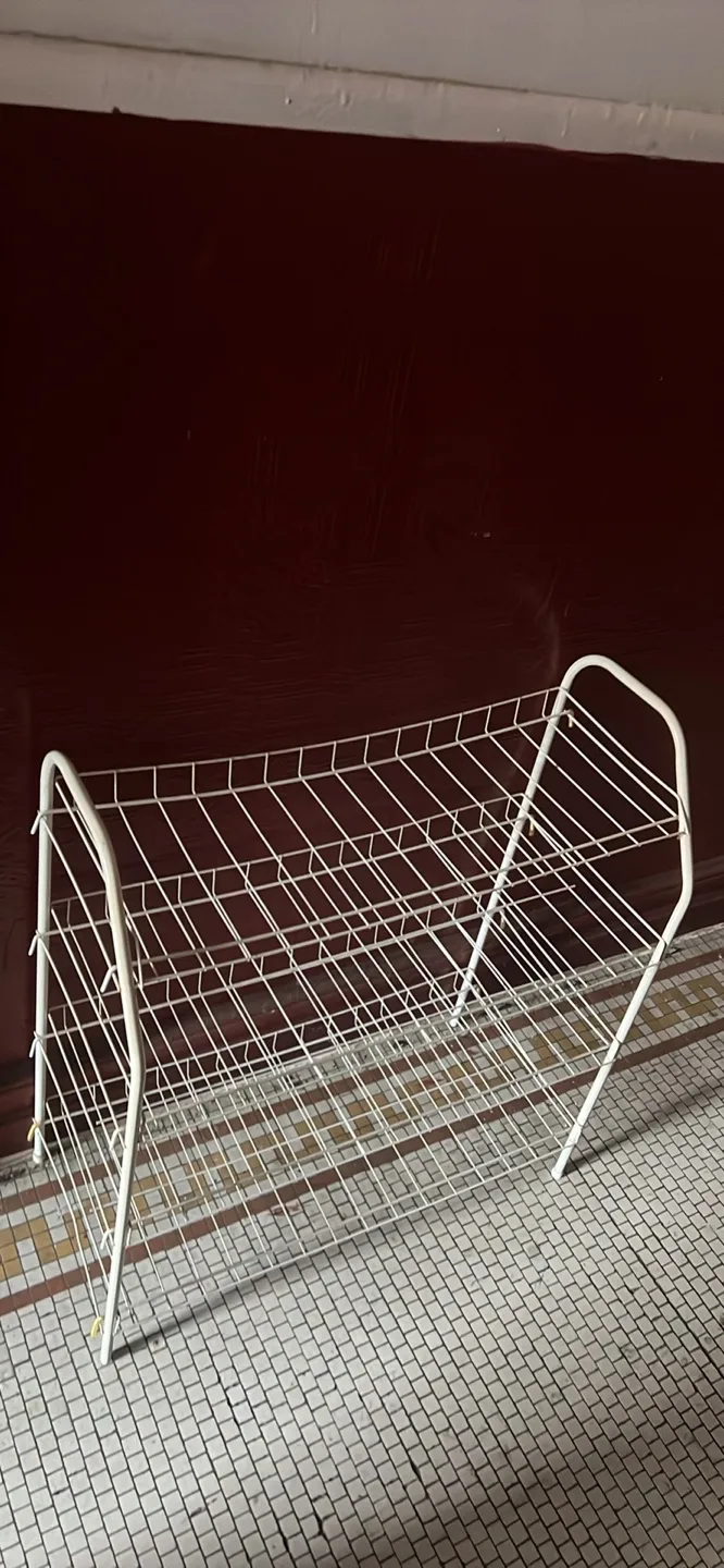 White Metal Shoe Rack thumbnail