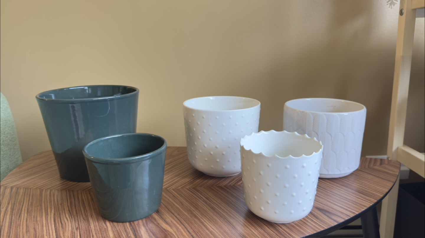 Assorted Decorative Flower Pots