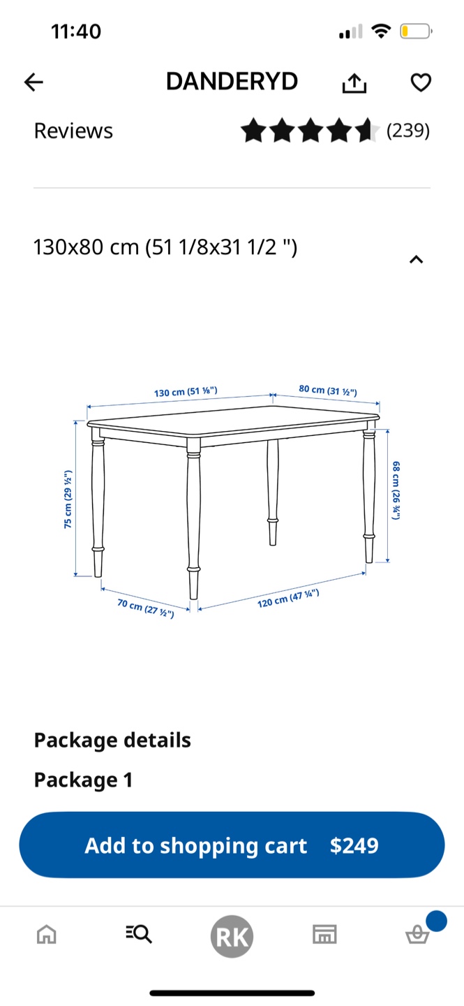 IKEA DANDERYD Table with 4 Chairs - photo 5
