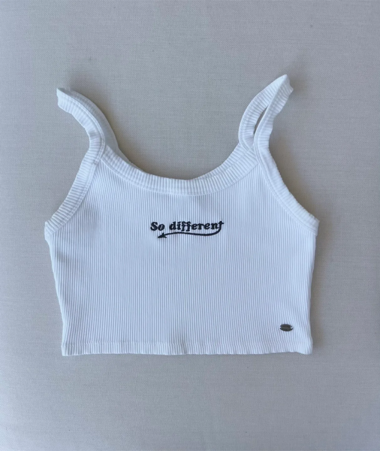 Brand New Pull&Bear White Ribbed Tank Top - Size S thumbnail