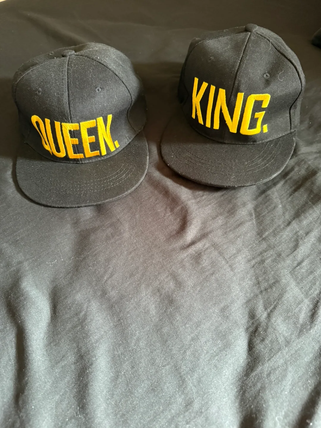 King & Queen Matching Couples Baseball Caps thumbnail