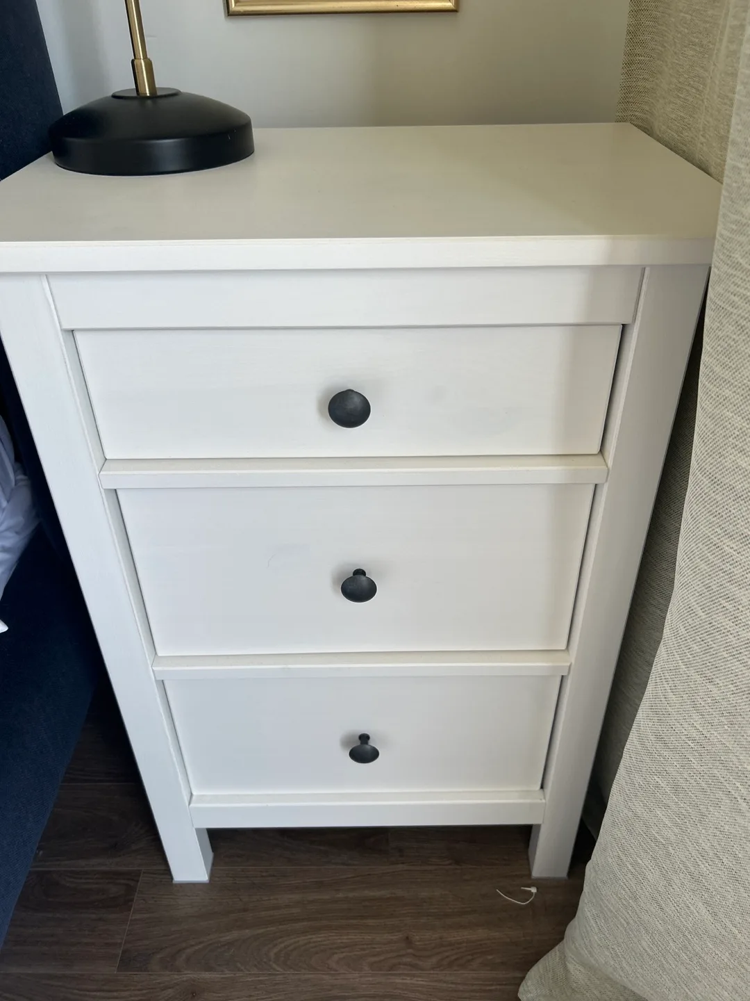 Set of 2 IKEA Hemnes 3-Drawer Nightstand thumbnail