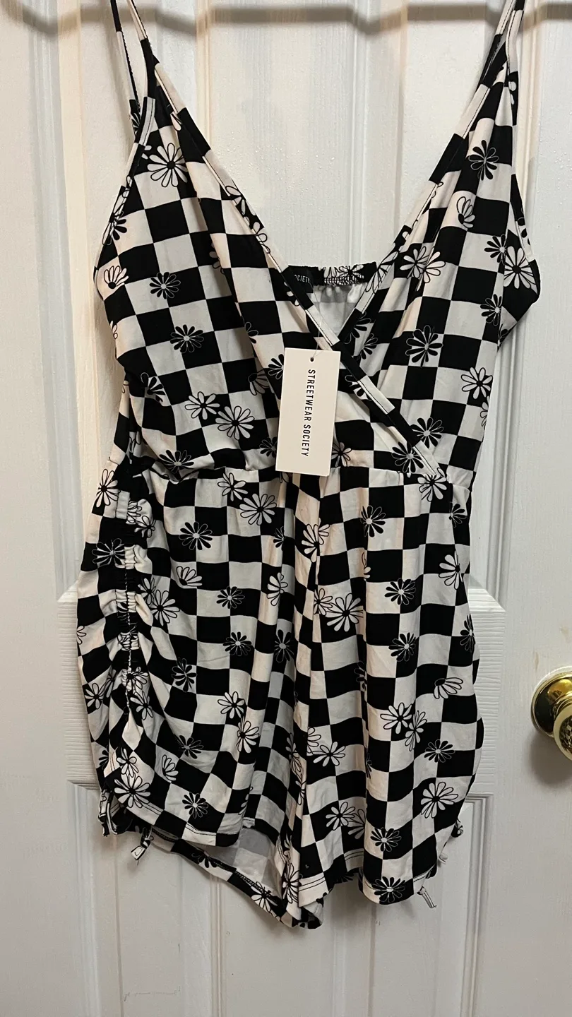 Streetwear Society Black & White Romper - Size L thumbnail
