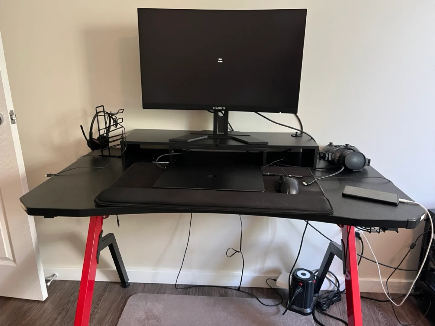 Gaming Desk - Red & Black thumbnail
