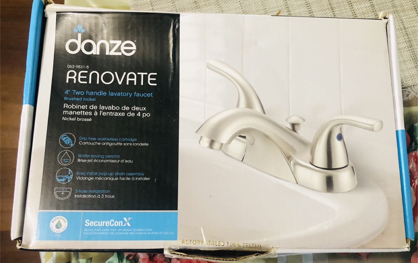 Danze Renovate 4" Two Handle Lavatory Faucet - New