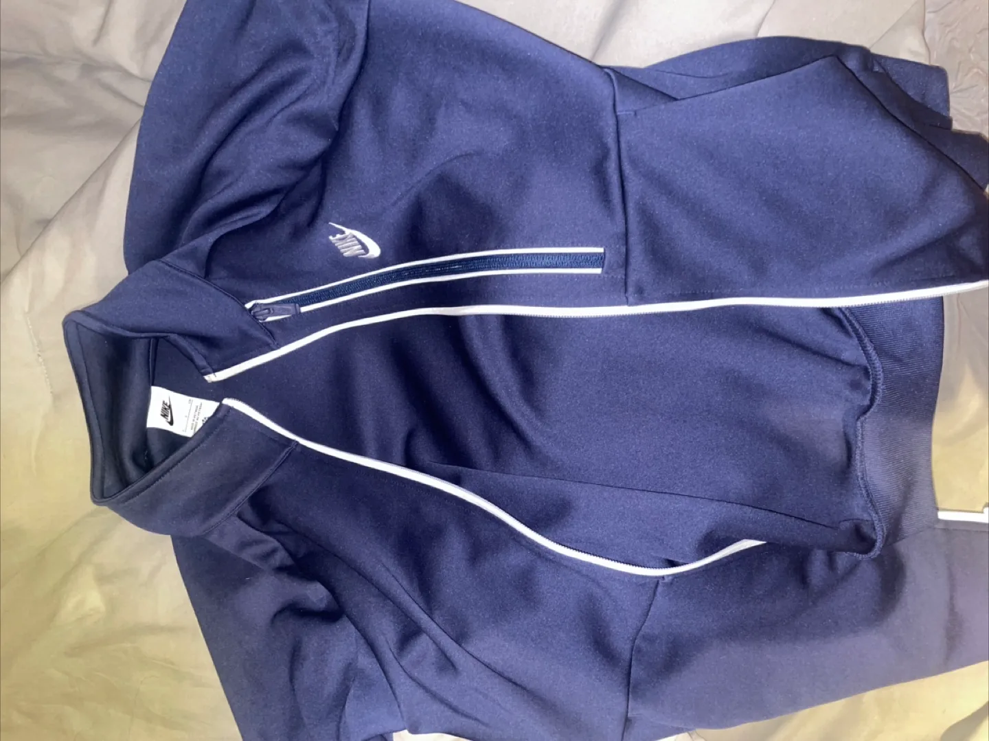 Nike Navy Blue Track Jacket - Size Small image indicator(2)