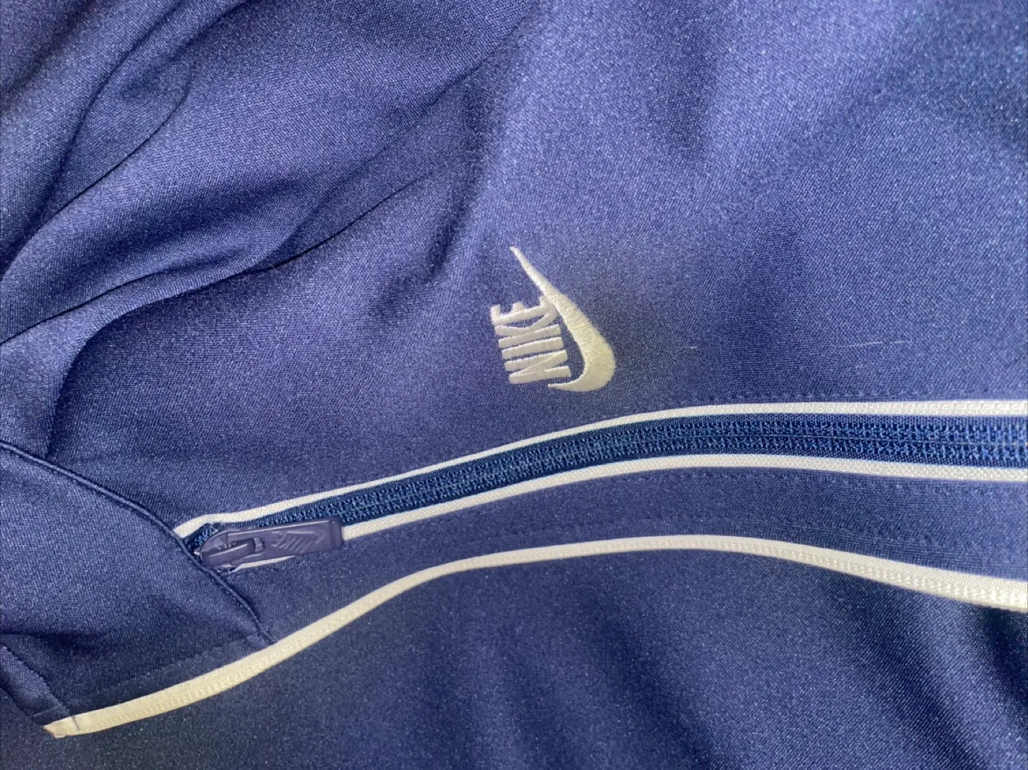 Nike Navy Blue Track Jacket - Size Small image indicator(3)