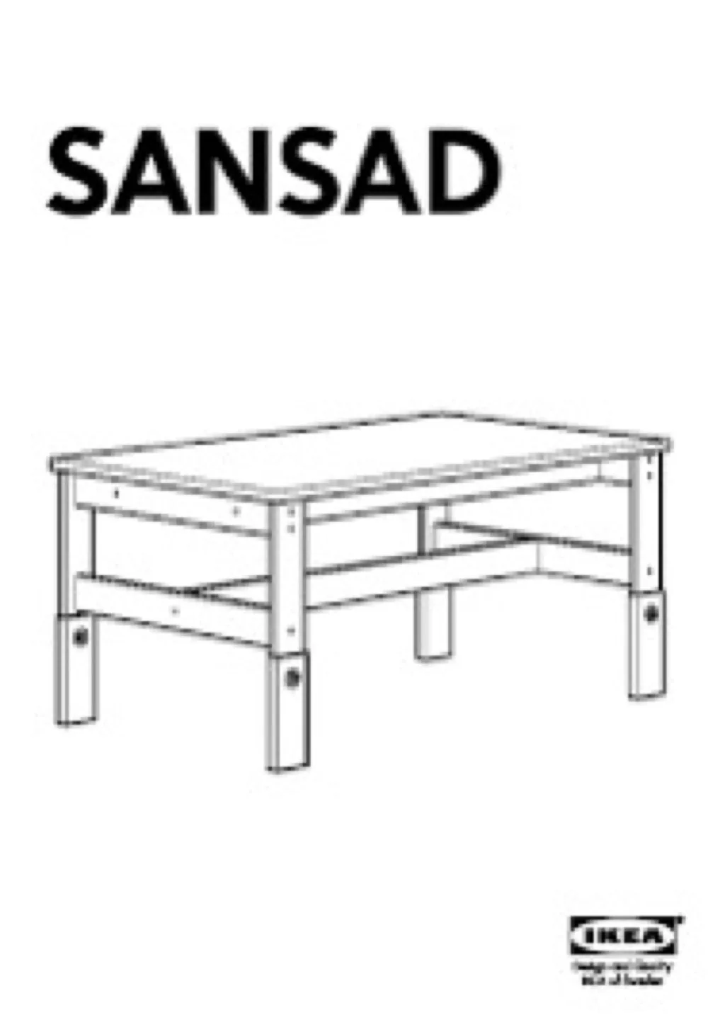 🇨🇦 IKEA SANSAD White Table image indicator(2)
