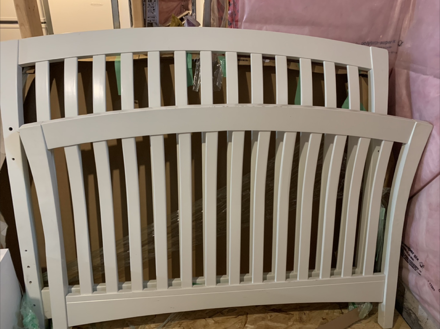 White Double bed