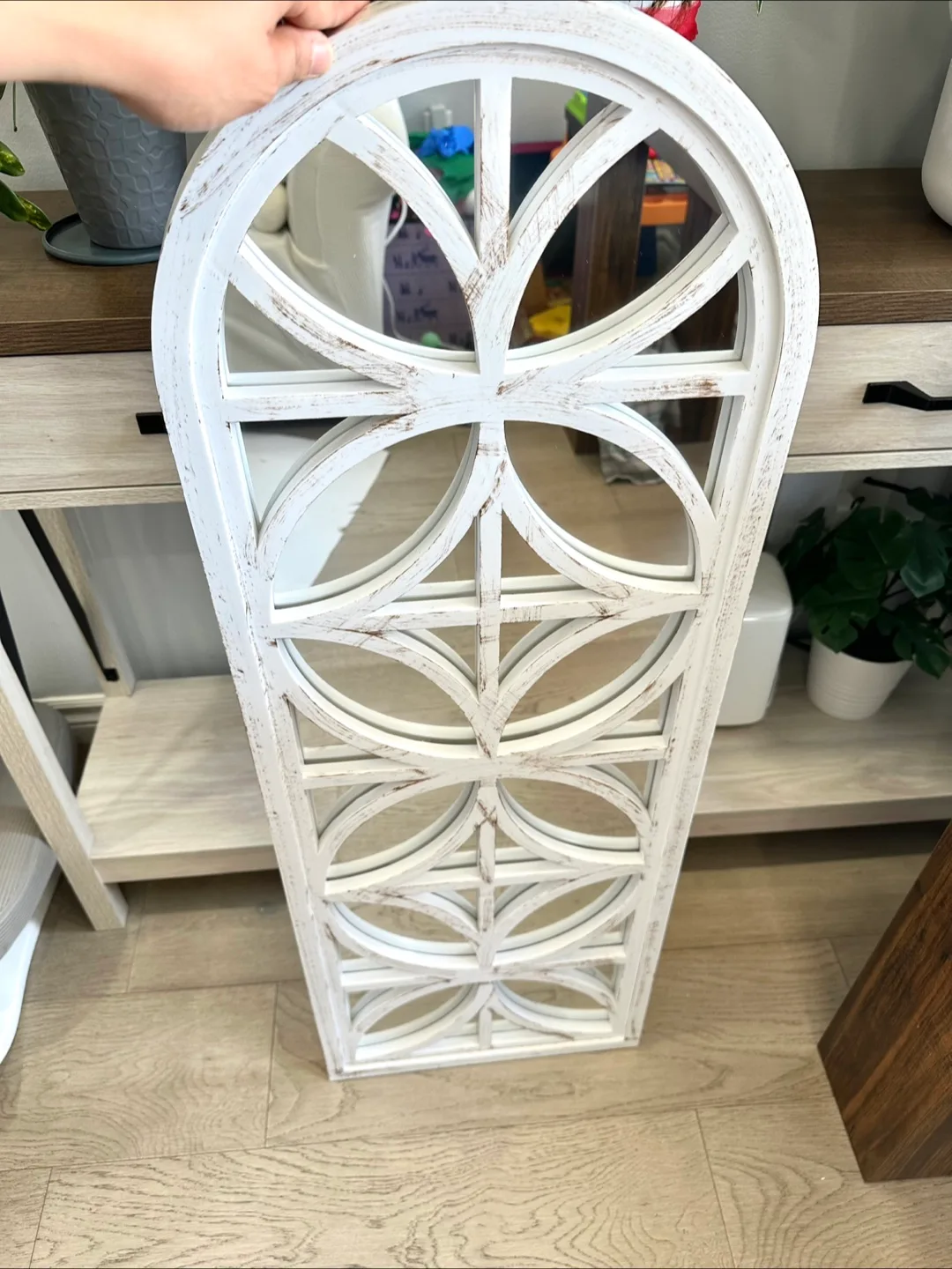 Decorative White Window Mirror image indicator(4)