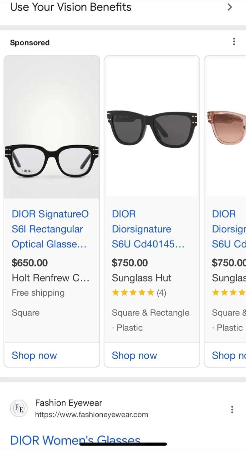 2 pair Authentic Vintage Dior Sunglasses ( prescription ) image indicator(6)