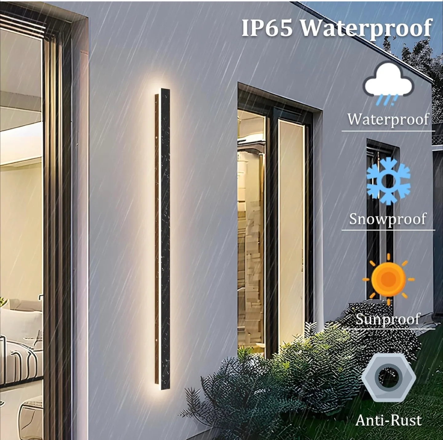 LED Wall Light Fixture - Waterproof thumbnail