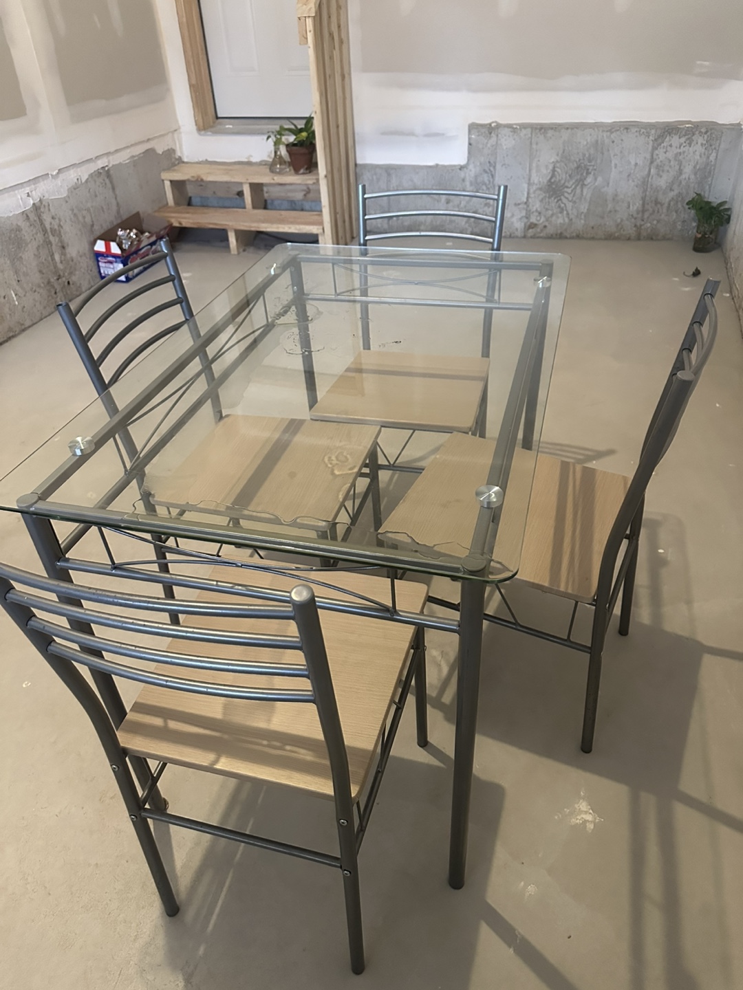 Glass Top Dining Table with 4 Chairs - photo 2