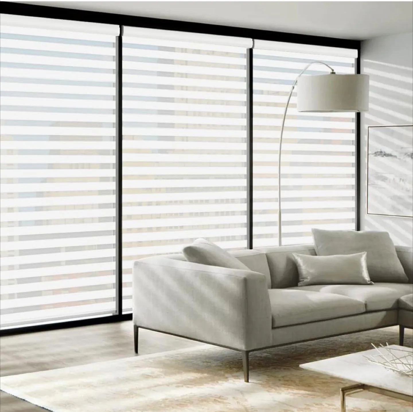 White Light Filtering Window Blinds 178x183cm thumbnail