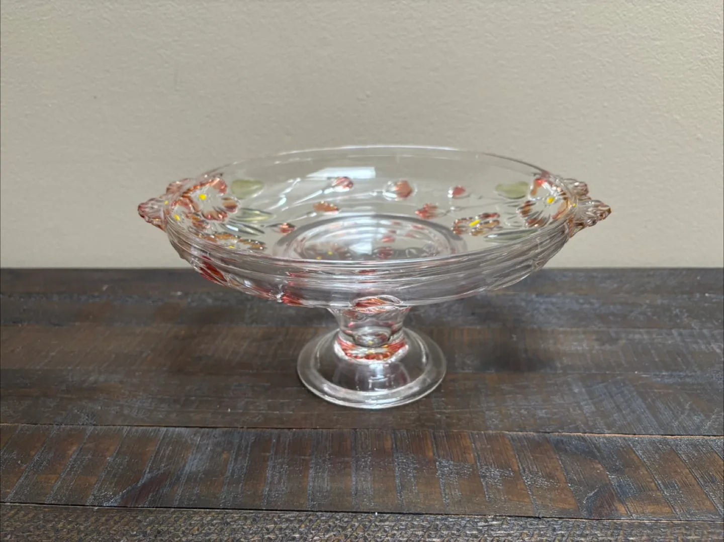 🇨🇦Floral Glass Serving try with stand thumbnail