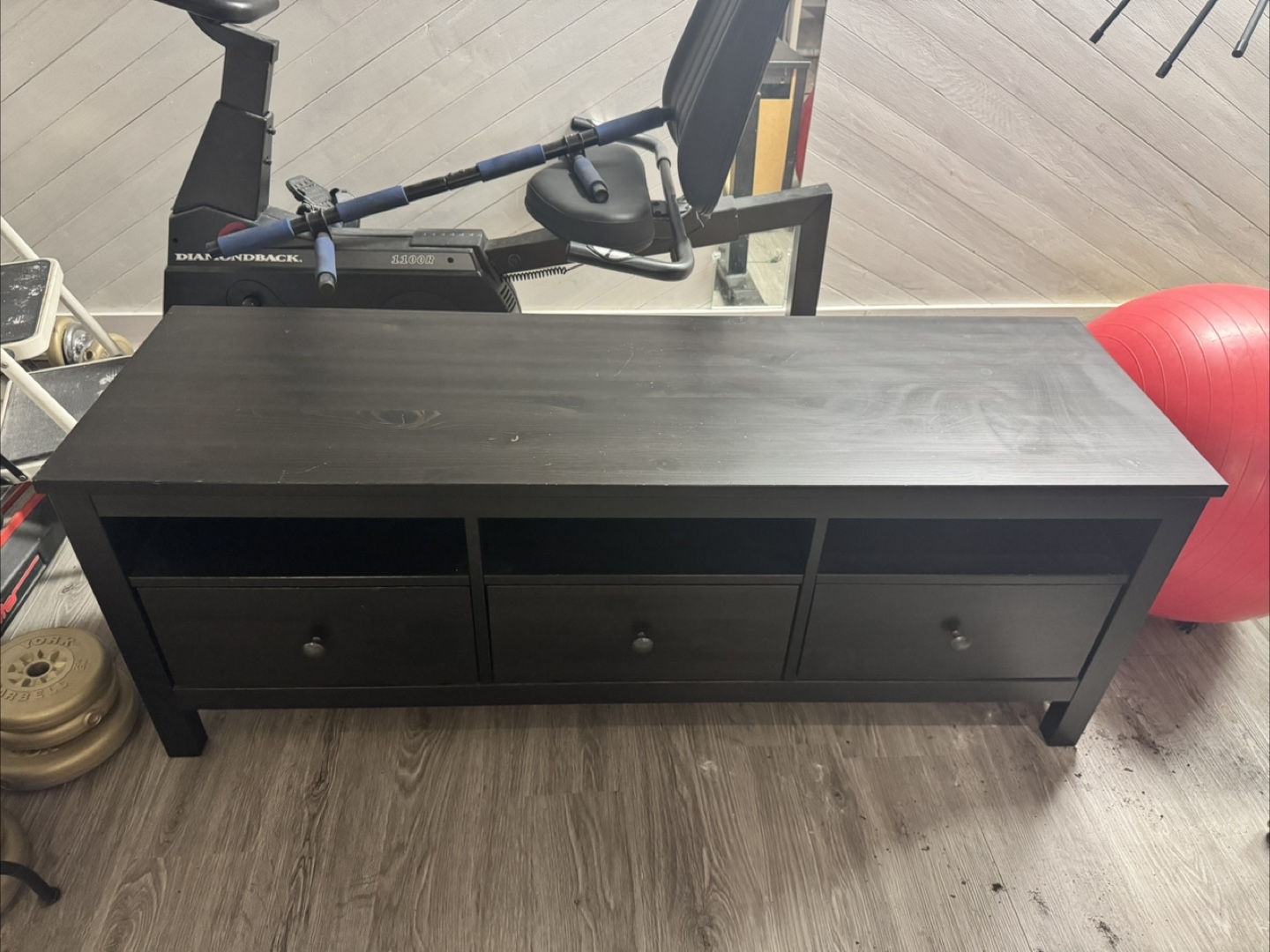 IKEA Hemnes Black-Brown TV Stand