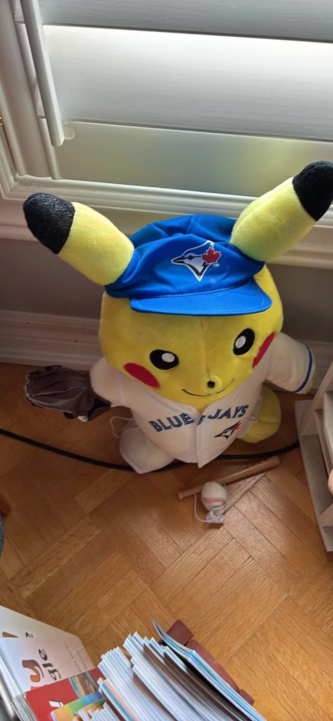 Pikachu Blue Jays Baseball Plush thumbnail