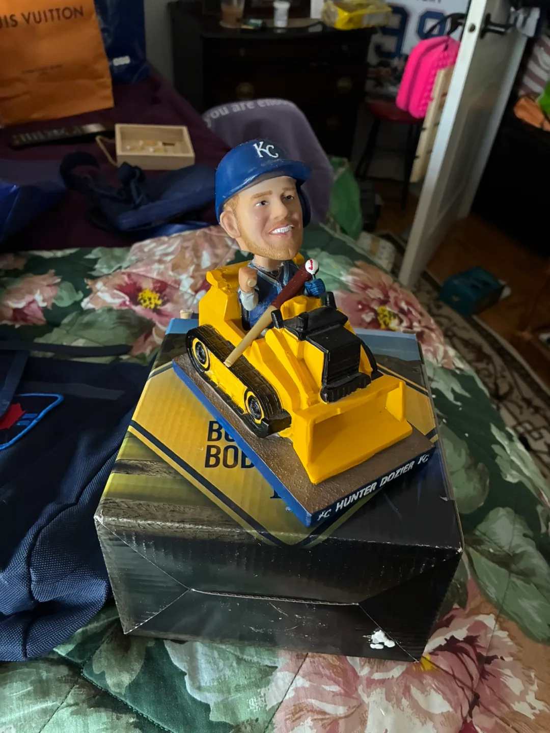 Hunter Dozier KC Bulldozer Bobblehead thumbnail