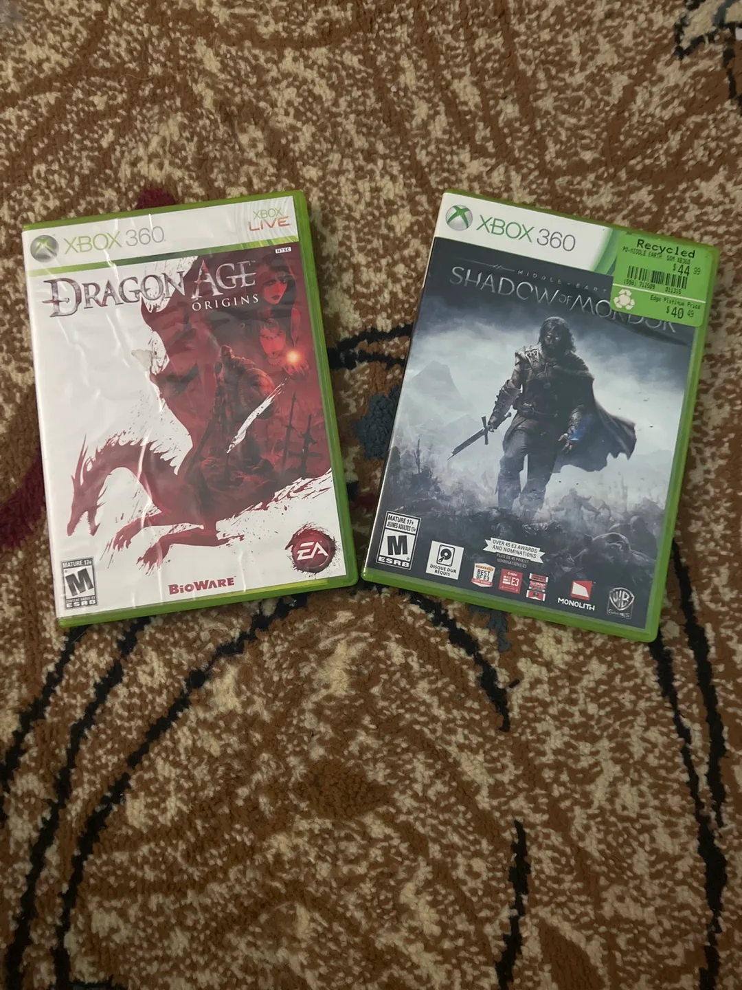Xbox 360 Dragon Age Origins & Shadow of Mordor thumbnail