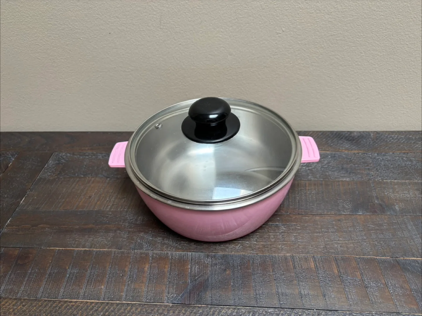 🇨🇦Pink Stainless Steel Pot with Lid thumbnail