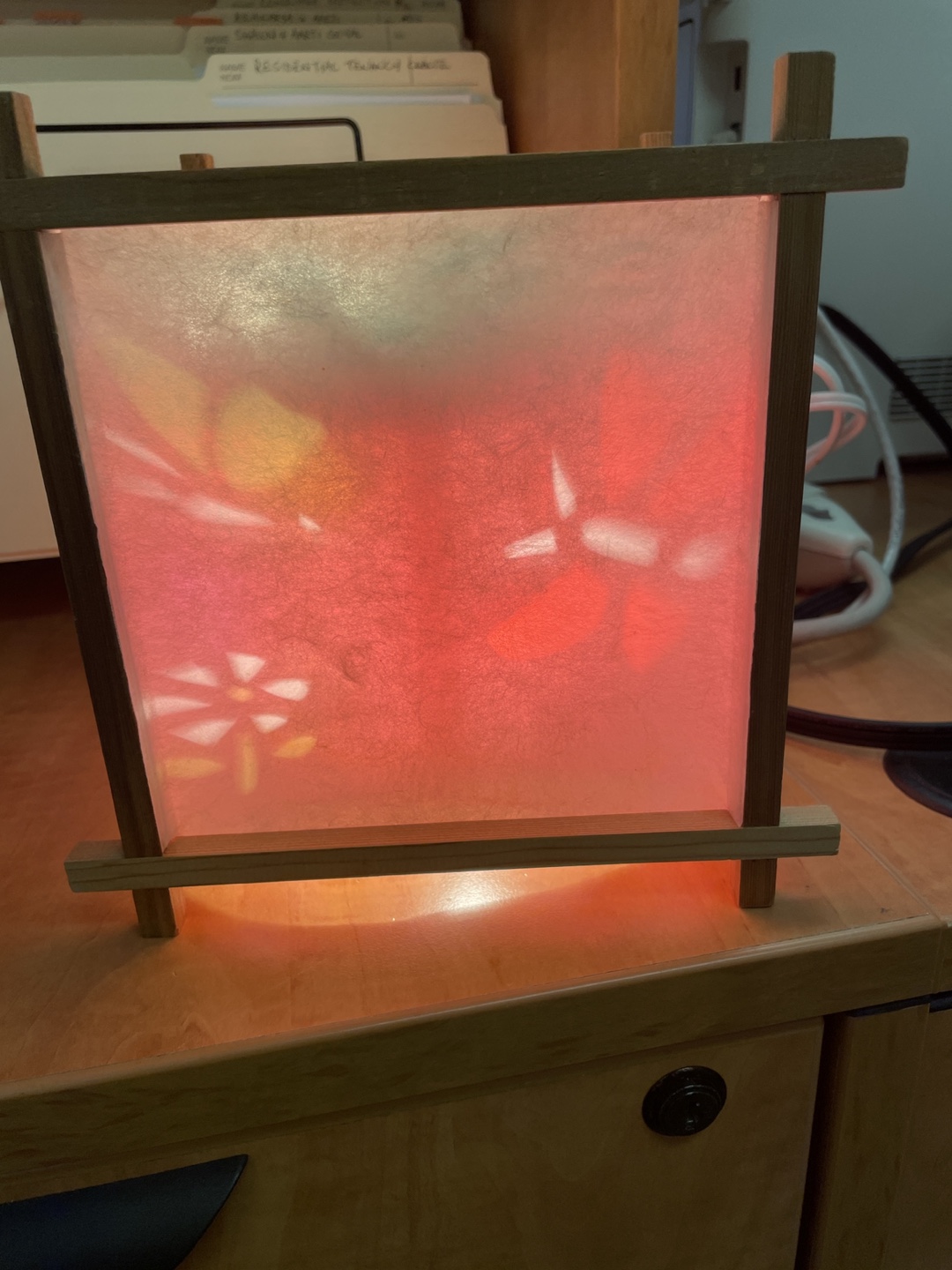 Wooden Frame Table Lamp (8” x 8” - square)