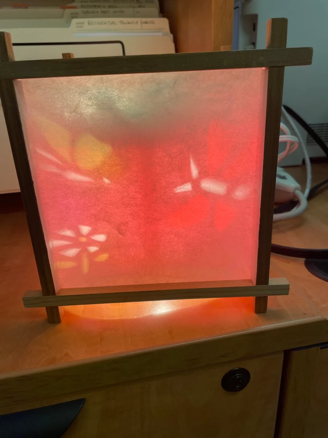 Wooden Frame Table Lamp (8” x 8” - square) thumbnail