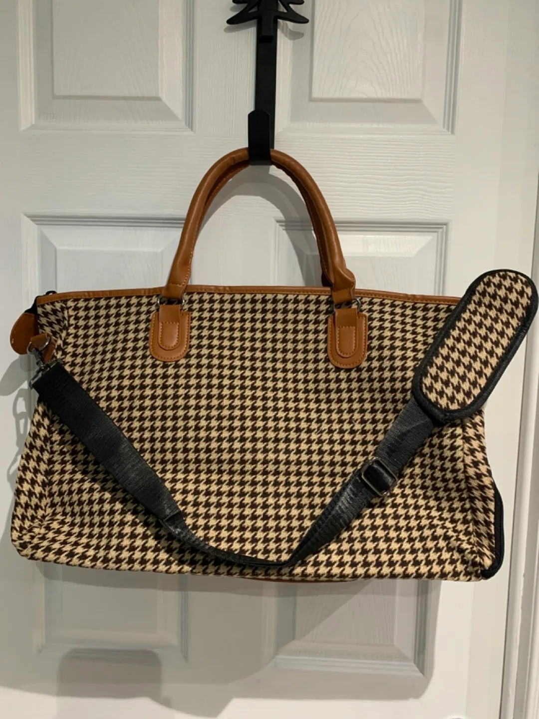 Houndstooth Patterned Tote Bag Brand New thumbnail