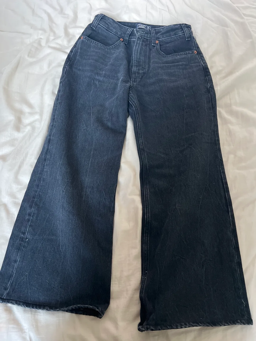 Abercrombie & Fitch black high rise jeans thumbnail