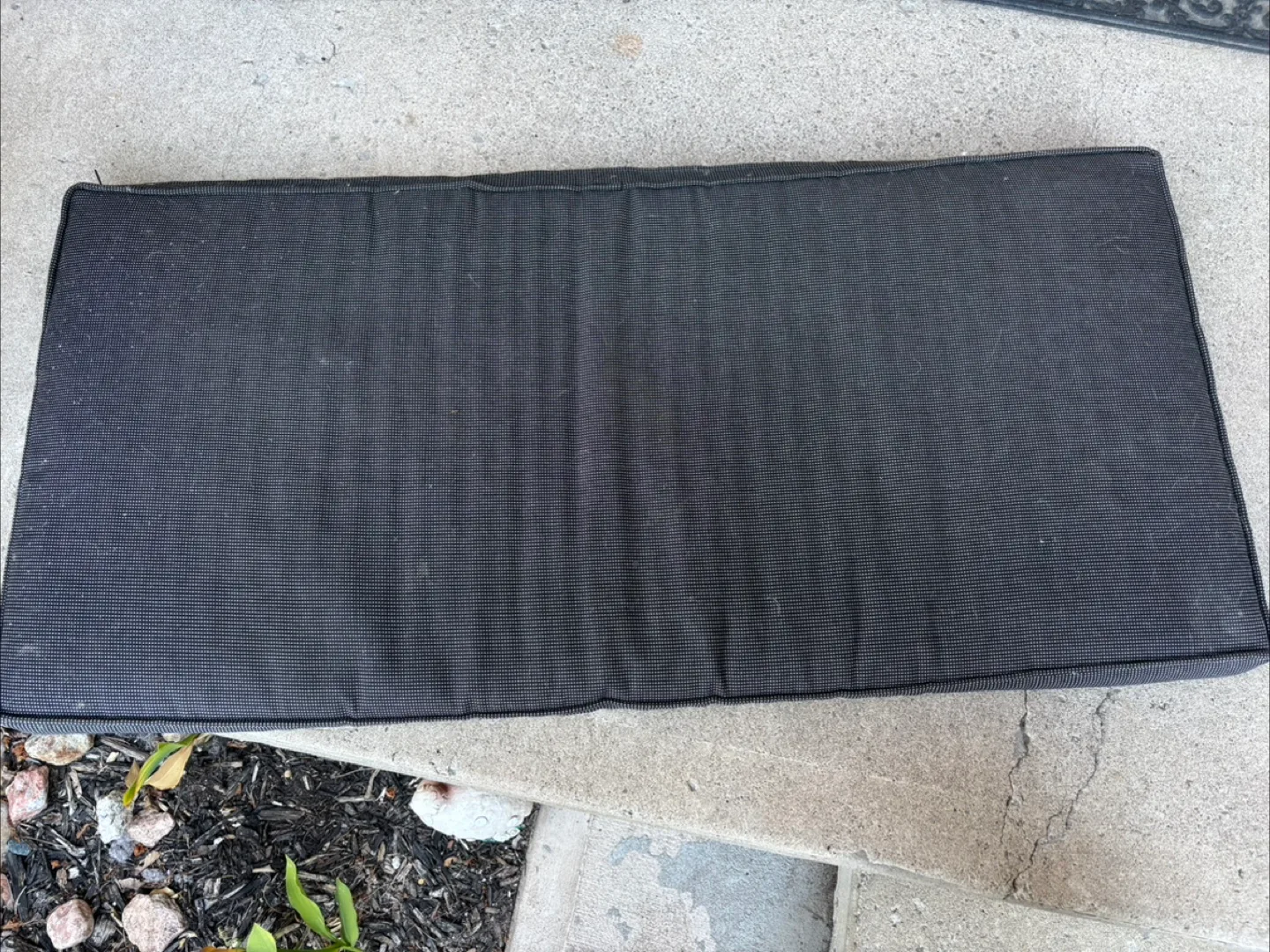 Outdoor Bench Cushion - grey, 40x20x2 thumbnail