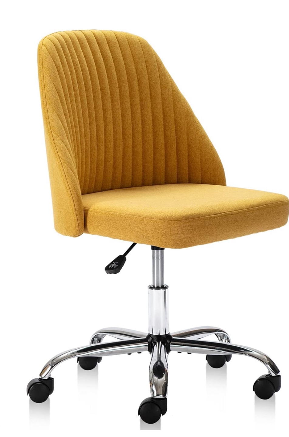 Yellow Armless Desk Chair