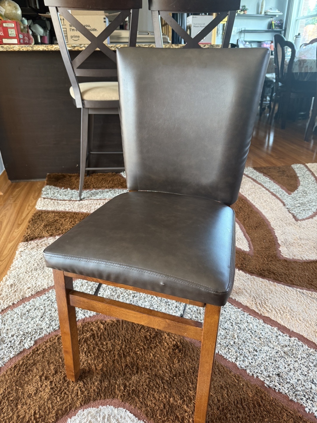 Brown Leather Dining Chair