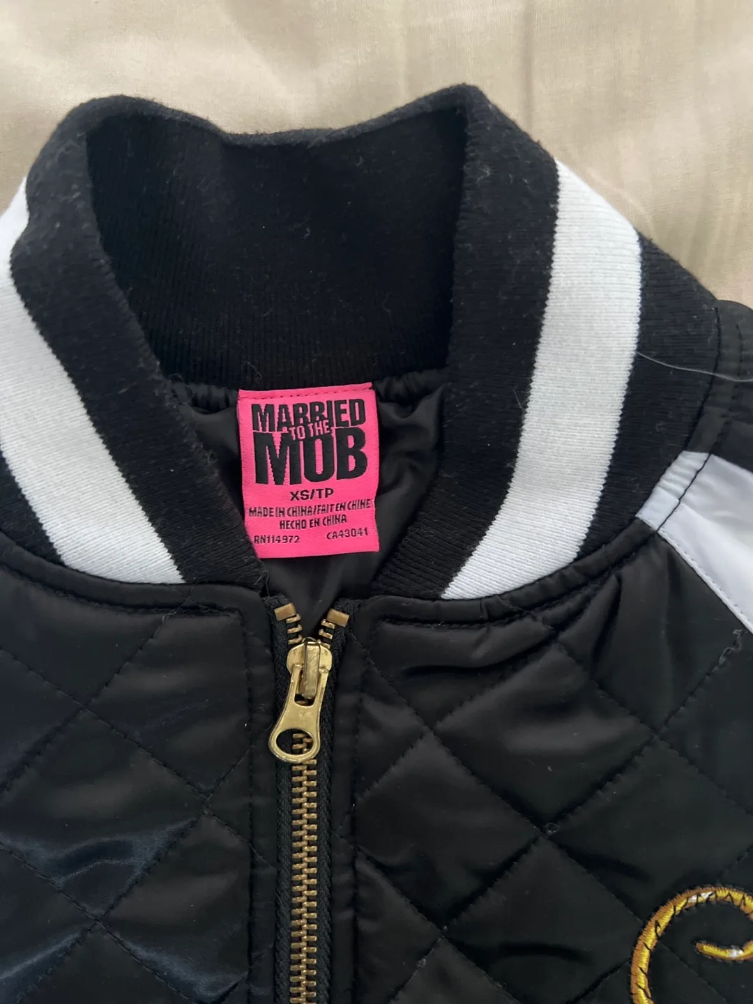 MTTM brand- tiger embroidery bomber jacket image indicator(3)