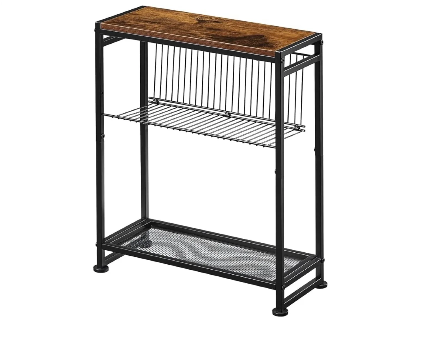Narrow Side Table with Storage Shelf thumbnail