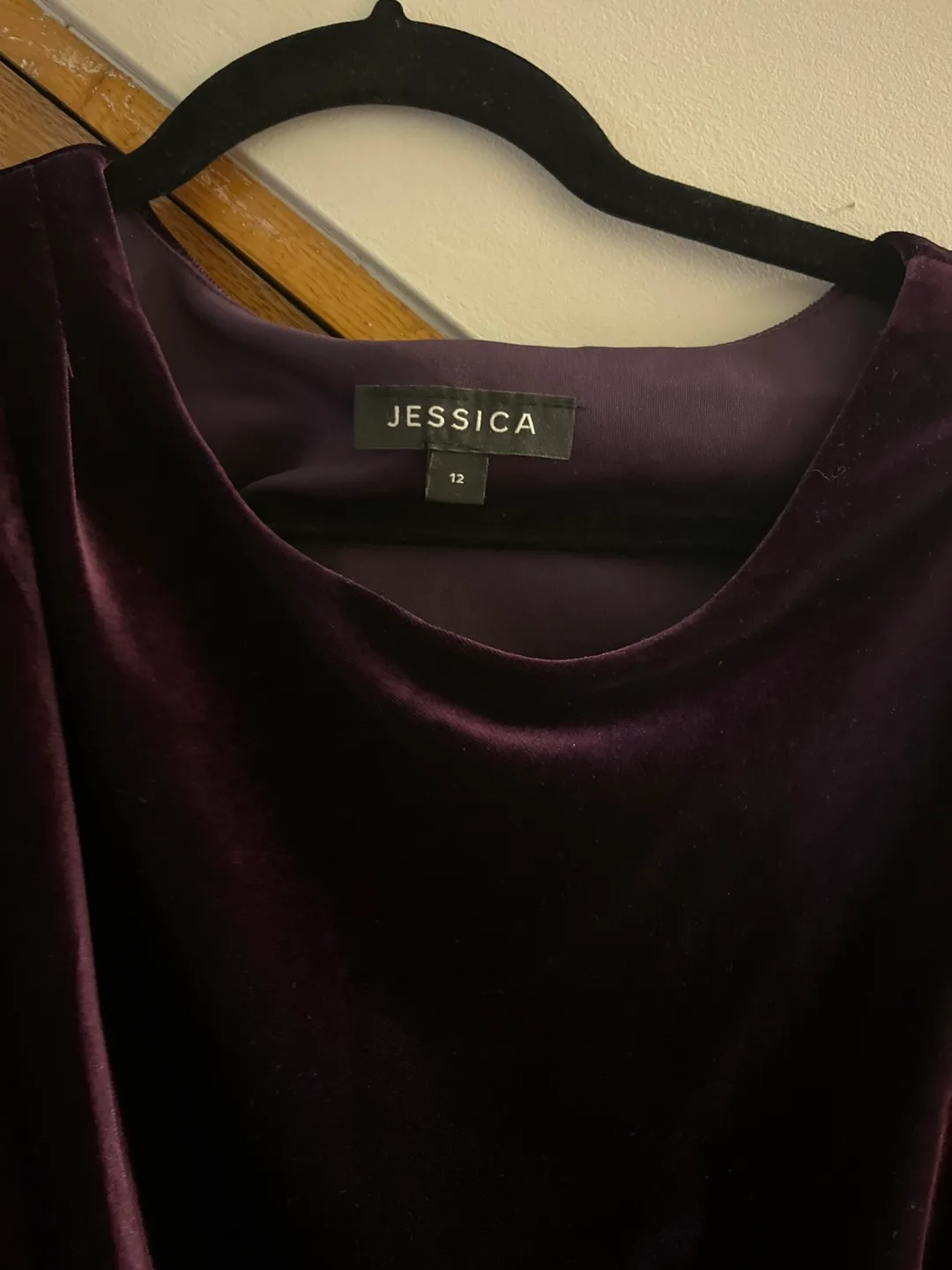 Wine Purple Velvet Dress image indicator(2)