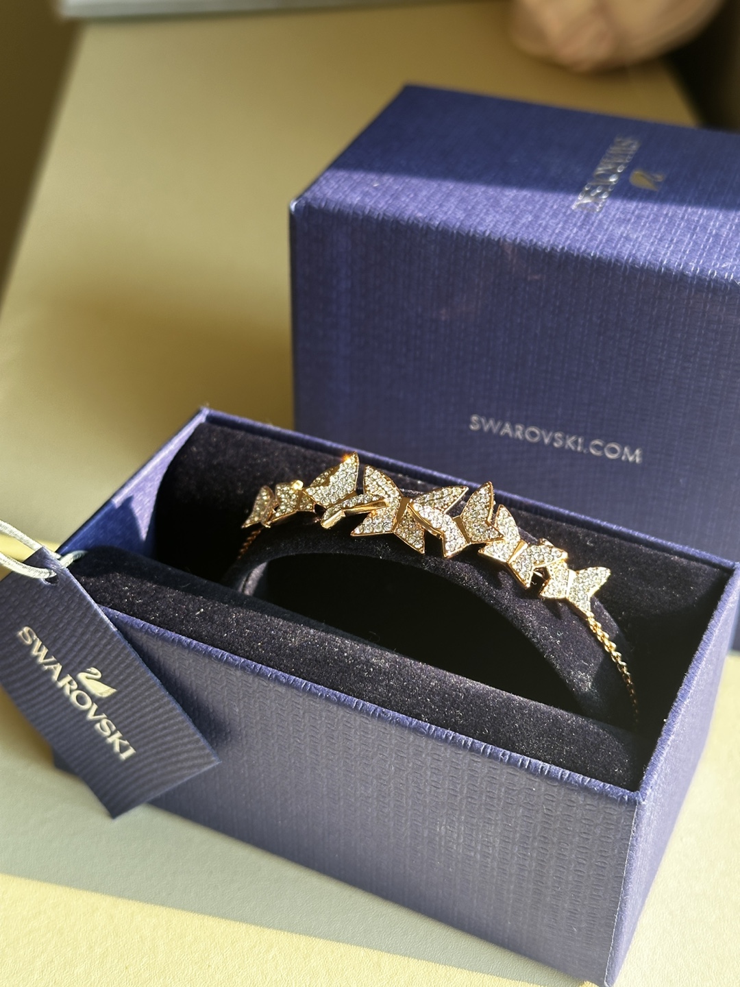 Swarovski Lilia Bracelet, Rose Gold Tone Finish