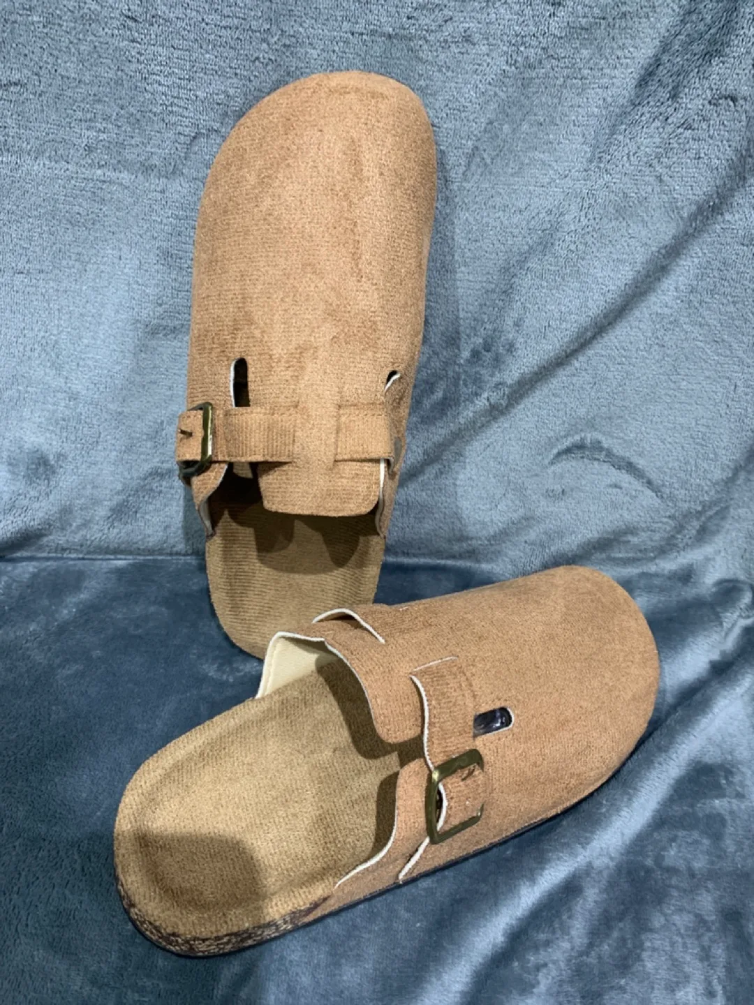 Brown Buckled Clogs, Size 41 thumbnail