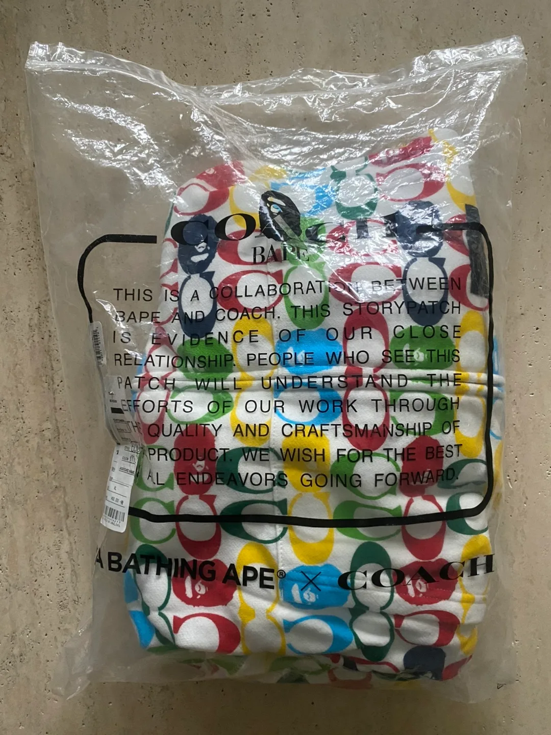 *Brand New* COACH x BAPE Shark Multicolor Hoodie -  XL image indicator(3)
