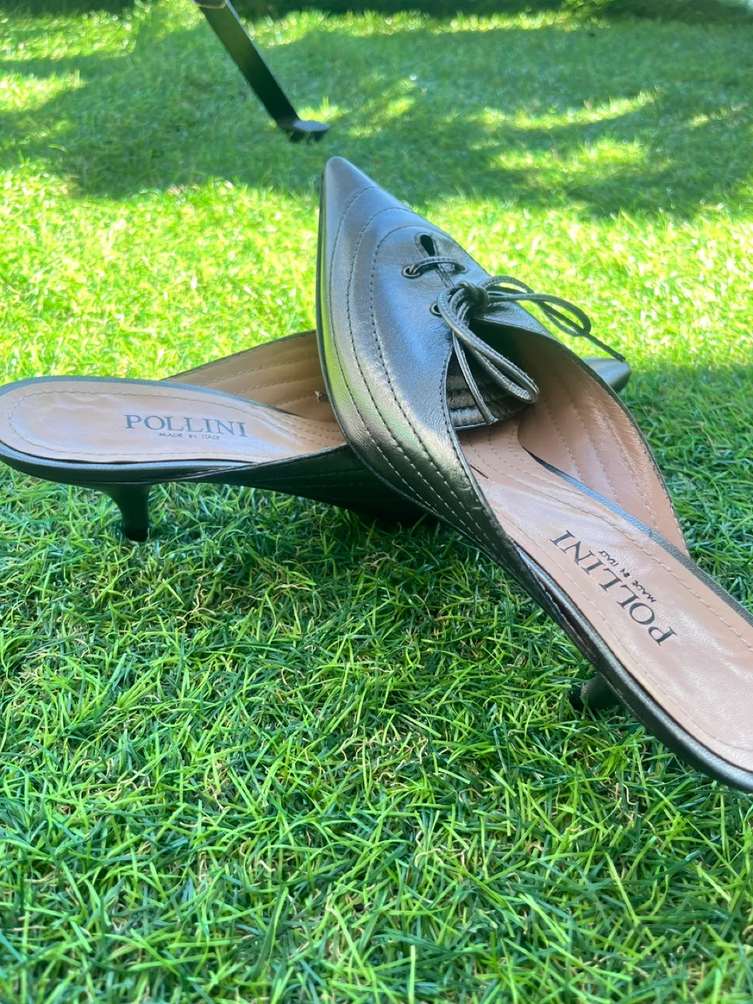 Pollini Black Leather Mules - Size 36 image indicator(3)