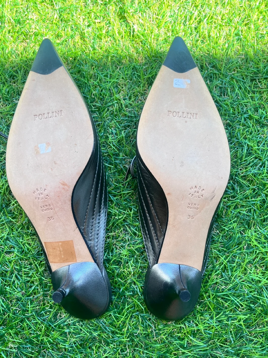 Pollini Black Leather Mules - Size 36 image indicator(2)