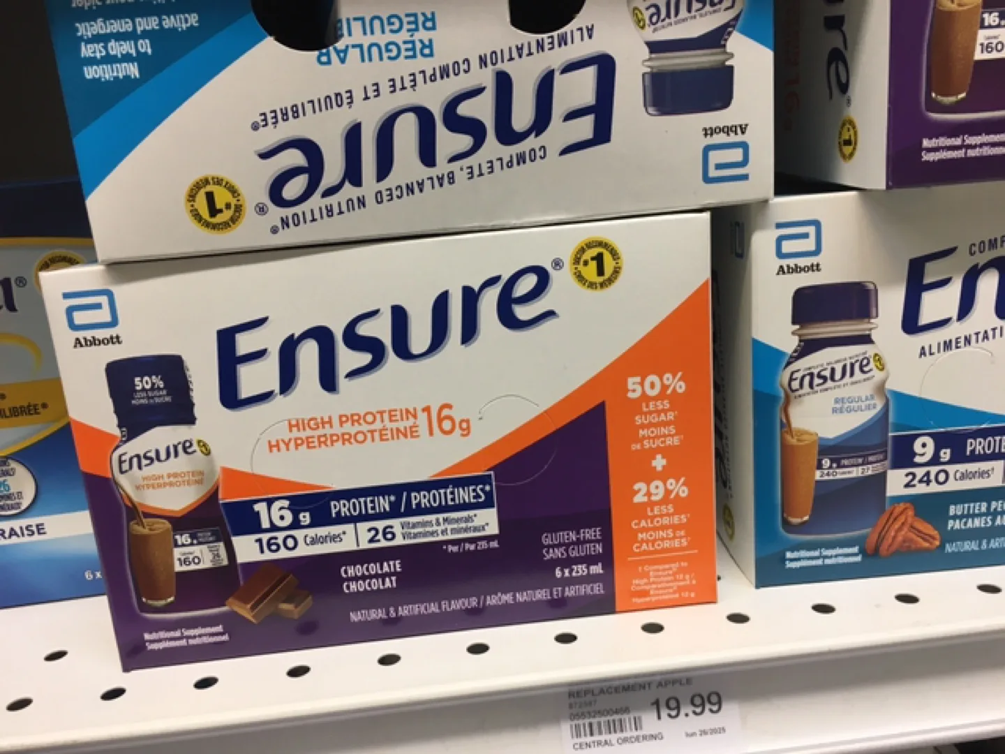 New Ensure High Protein Chocolate Drinks (6 x 235mL) thumbnail