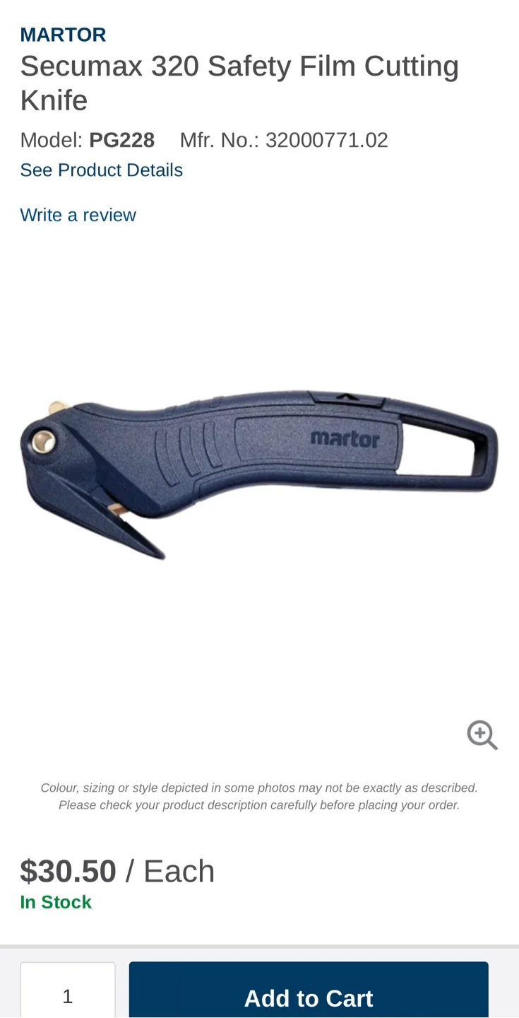 Safety Film Cutting Knife Martor Secumax 320 image indicator(3)