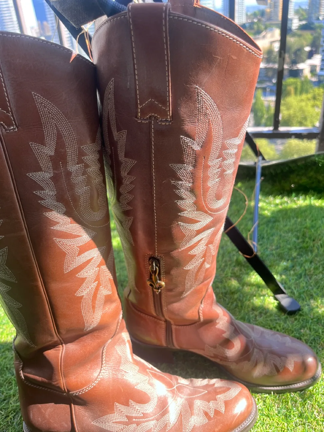 Donald Pliner Leather Cowboy Boots image indicator(2)