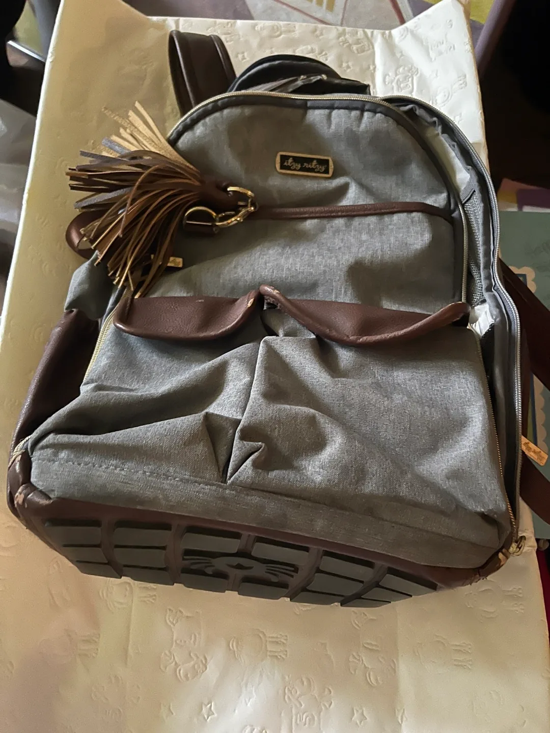 Itzy Ritzy Diaper Backpack - Gray thumbnail