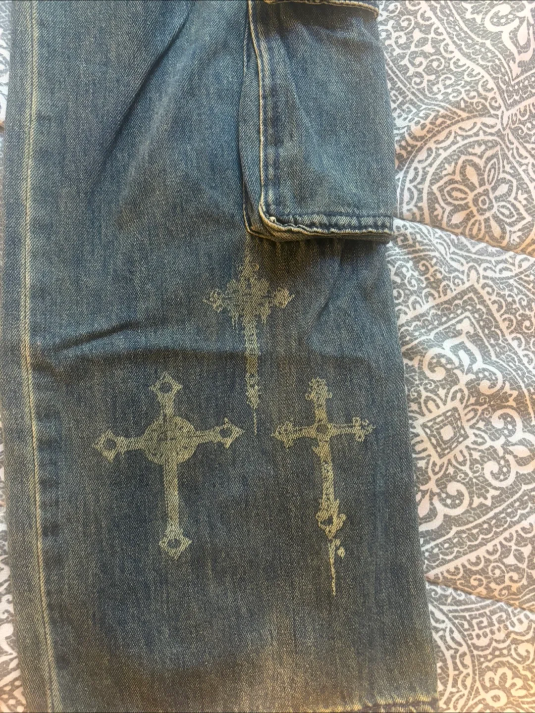 Official League Denim Cargo Pants