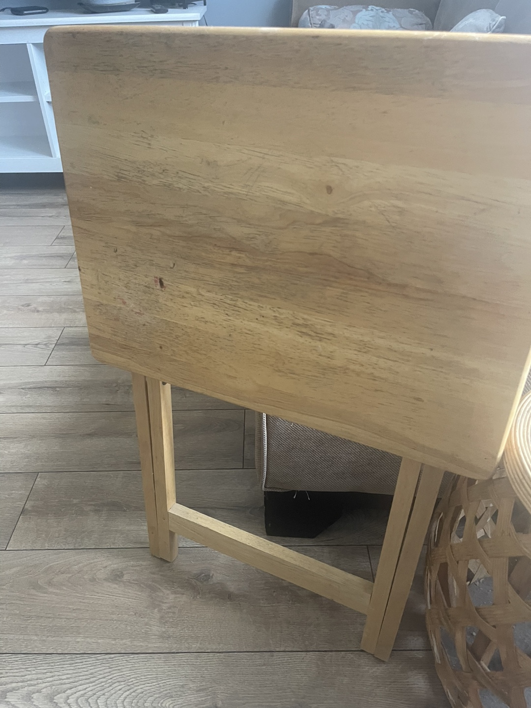 Wooden Folding Tray Table - photo 2