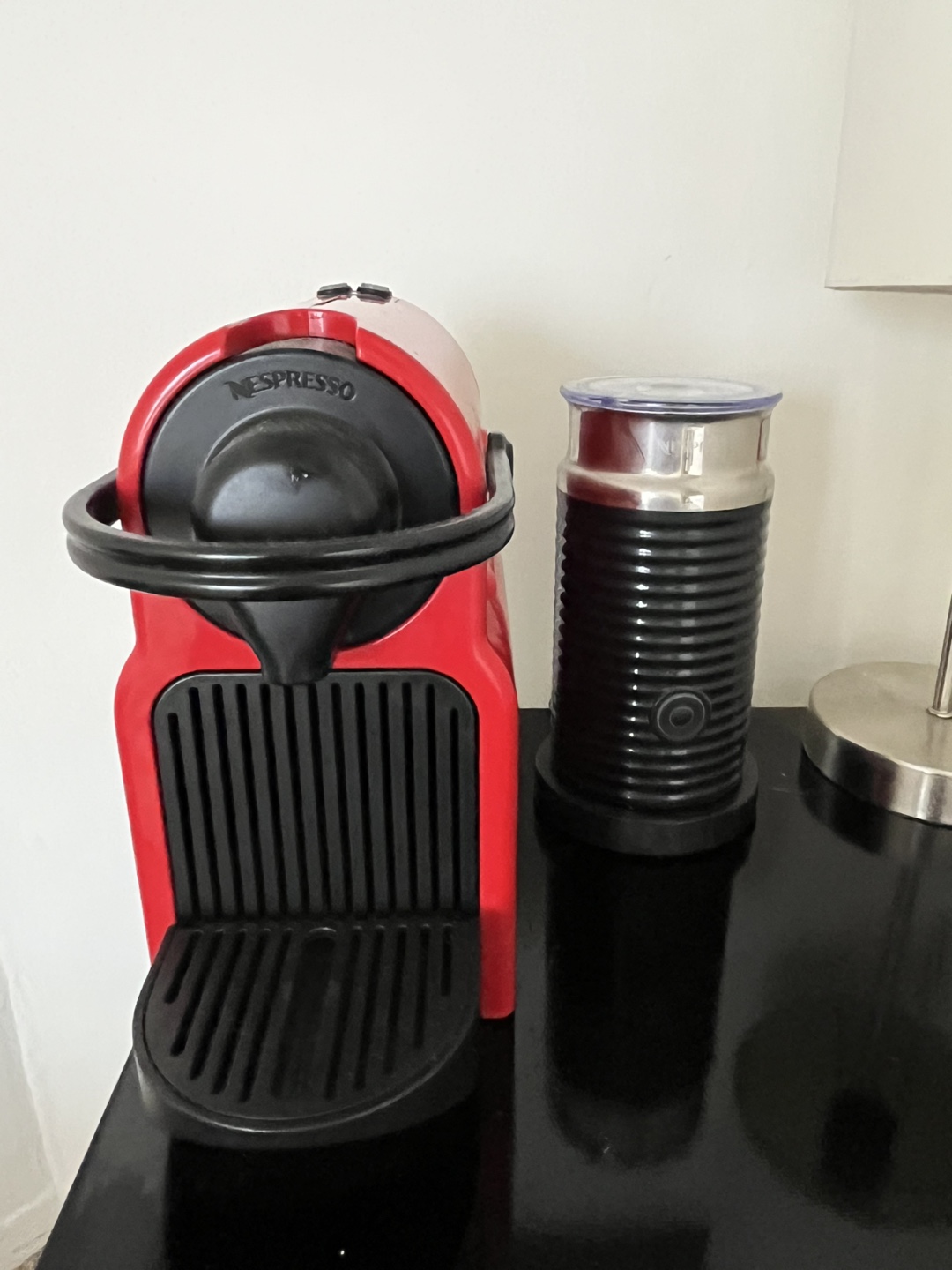 Nespresso Essenza Mini Red with Aeroccino