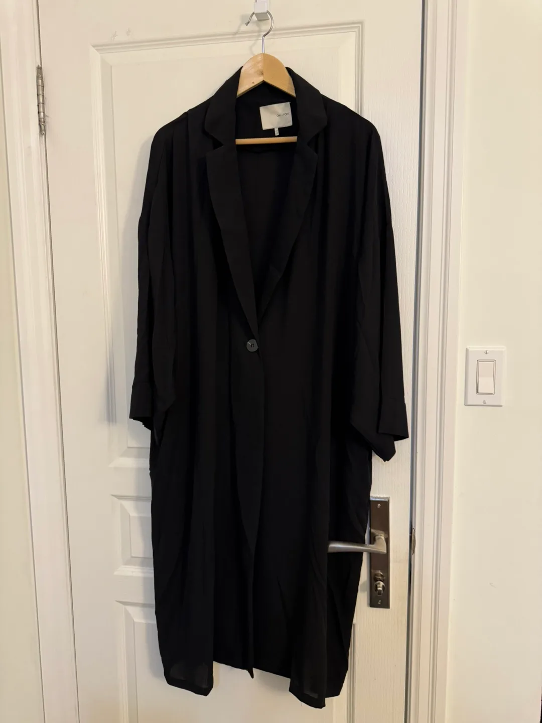 Oak + Fort Black Oversized Jacket- OS thumbnail